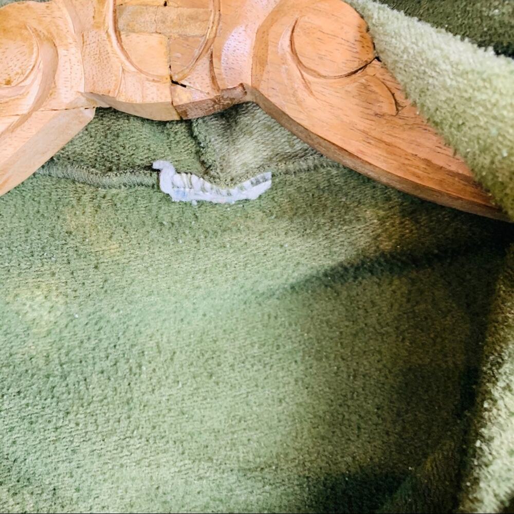 Army Green Tan Bleach Dyed Hoodie Medium - Picture 7 of 7